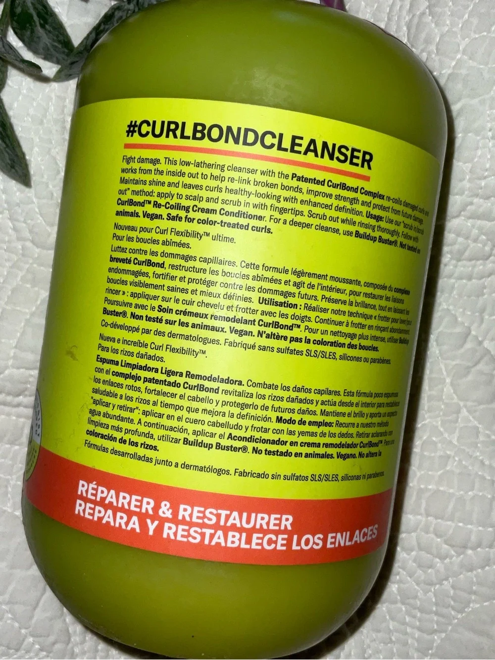 32oz DevaCurl Curbond Re-Coiling Mild Lather Cleanser